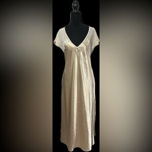 Champagne Gold August Silk Slip Dress